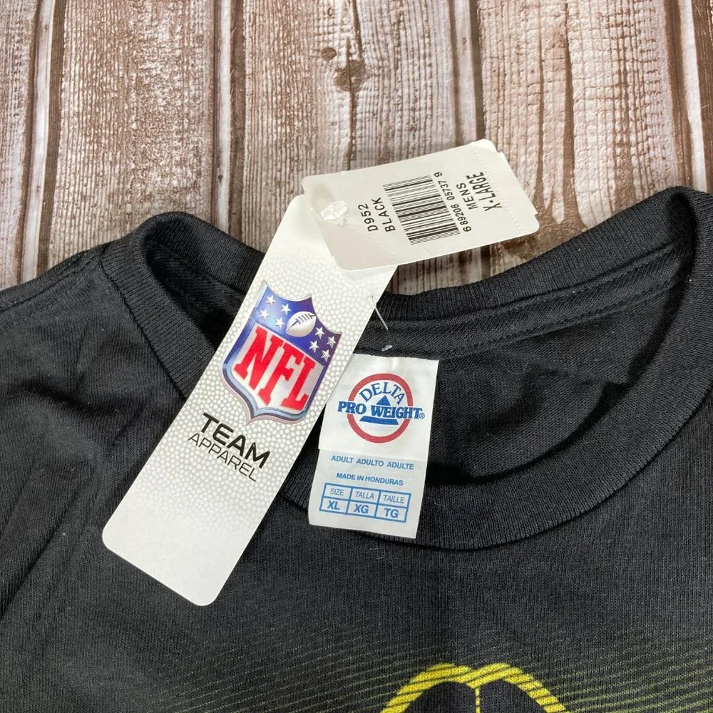 NFL MINNESOTA MN VIKINGS Men's XL 2015 Playoffs Short Sleeve T-Shirt Black NWT - Picture 4 of 4